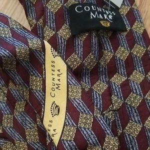 Countess Mara CM VTG Made in Italy Silk Tie NWOT